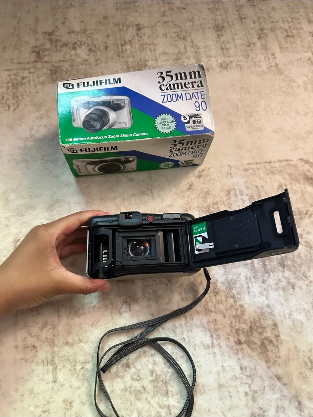 Fujifilm Zoom Date 90 35mm Point & Shoot Film Camera Silver
